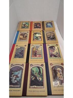 Series of Unfortunate Events Lot 12 HC Books 1-10 12-13 Missing 11 Set Bundle